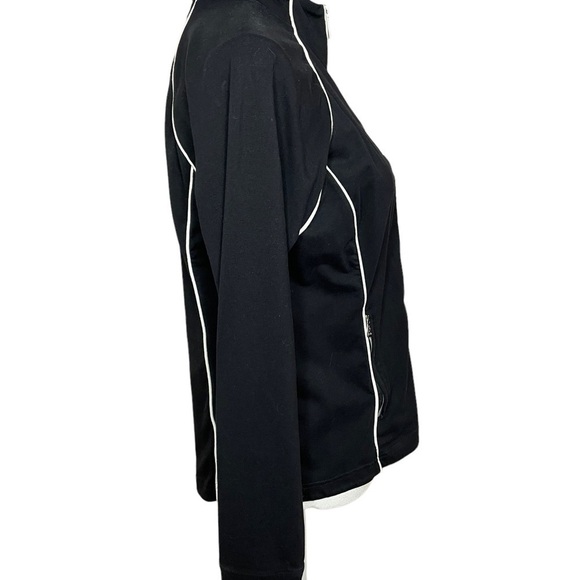 Lauren Ralph Lauren Activewear Full Zip Black Sweatshirt Jacket Long Sleeves L - Picture 6 of 10